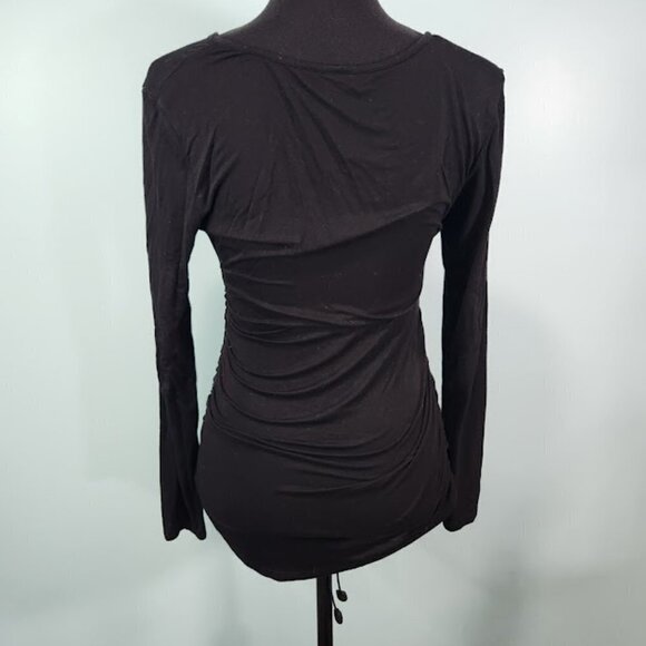 Long Sleeve V-Neck Wrap Style Shirt Size Large - Picture 6 of 6